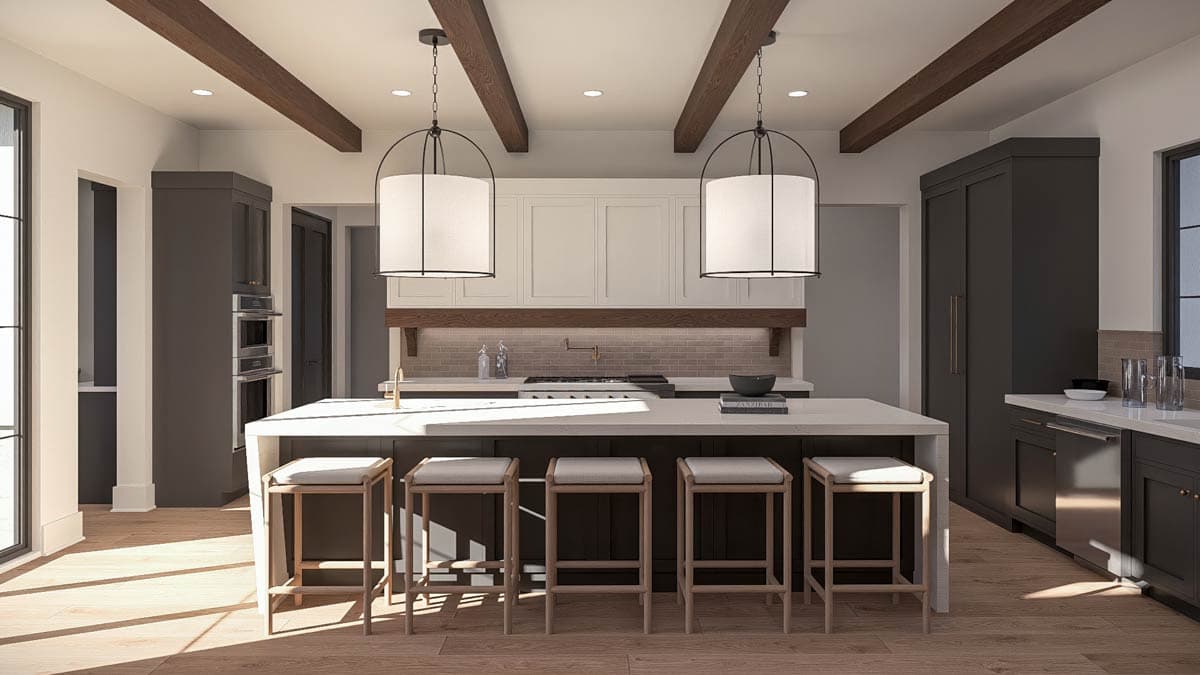 Plan 623532DJ: Two-Story European Home Plan with Expansive 6-Car Courtyard Garage - Image #19 - European, Transitional