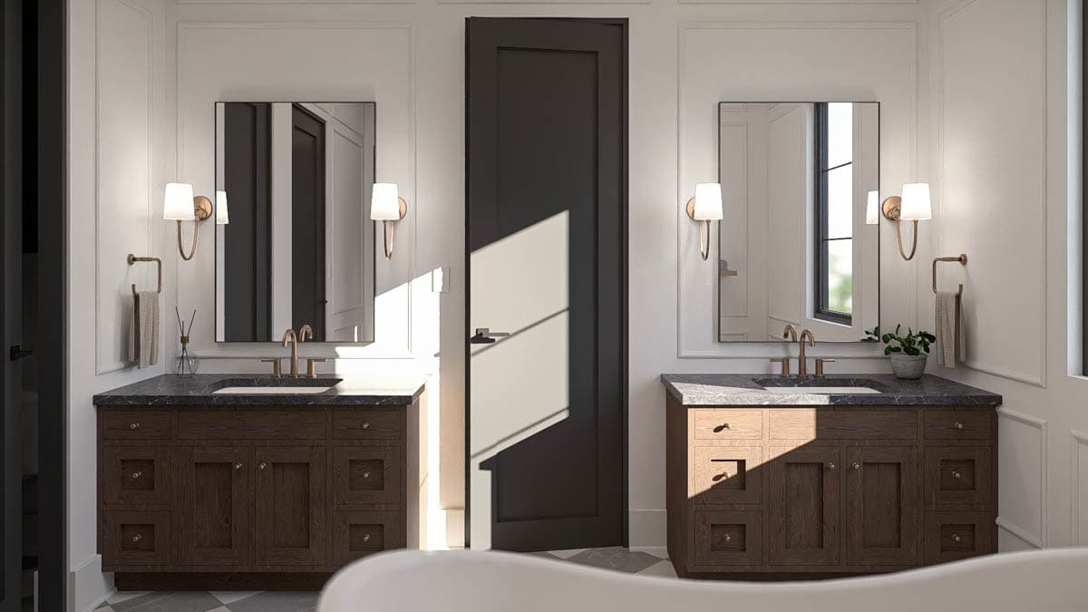 Plan 623532DJ: Two-Story European Home Plan with Expansive 6-Car Courtyard Garage - Image #25 - European, Transitional