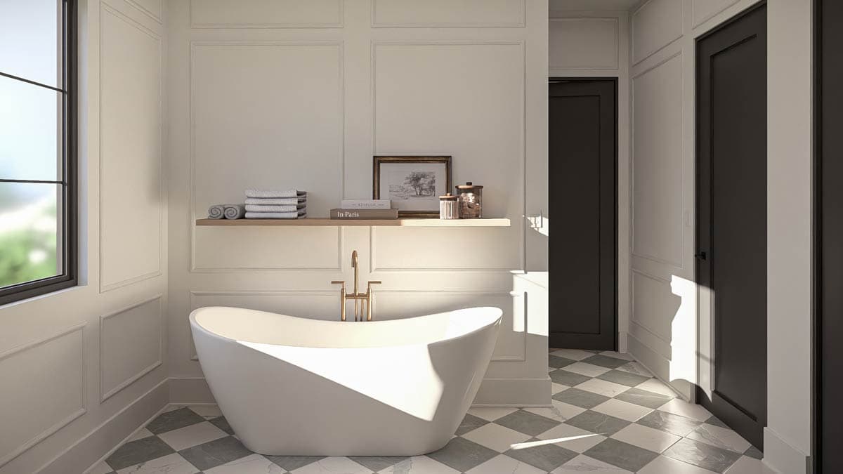 Plan 623532DJ: Two-Story European Home Plan with Expansive 6-Car Courtyard Garage - Image #30 - European, Transitional