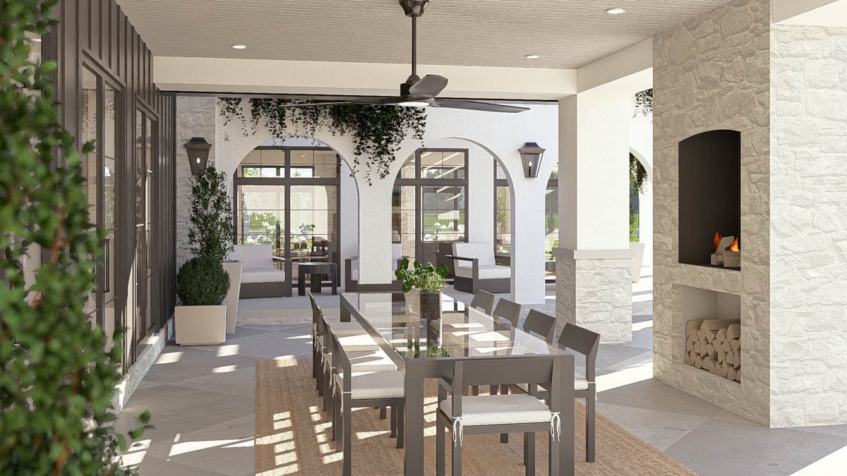 Plan 623532DJ: Two-Story European Home Plan with Expansive 6-Car Courtyard Garage - Image #32 - European, Transitional