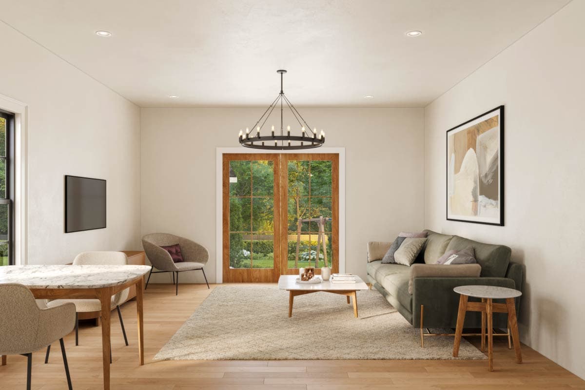 Plan 810042RBT: One-Bedroom Cottage or ADU Plan with Spacious Covered Patio - Image #5 - Cottage, Modern