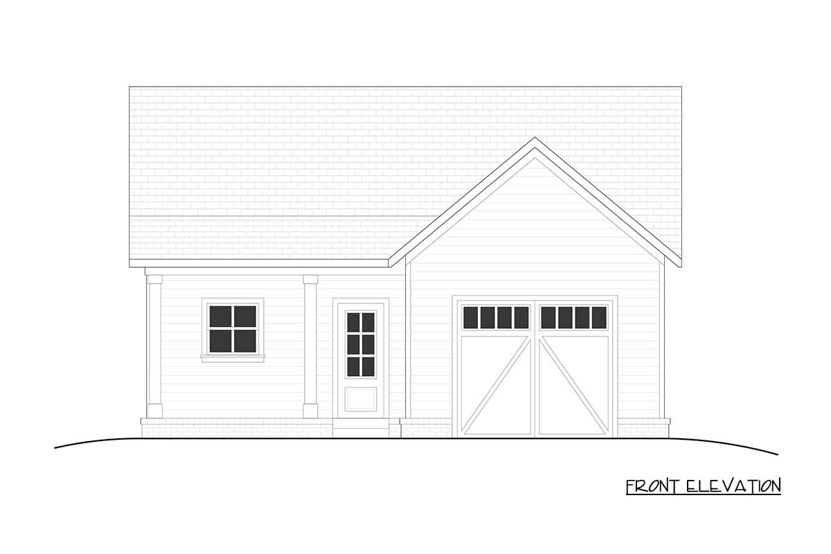 Plan 810042RBT: One-Bedroom Cottage or ADU Plan with Spacious Covered Patio - Image #7 - Cottage, Modern