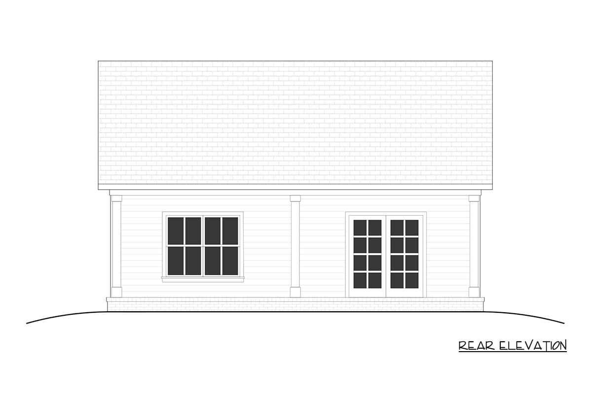 Plan 810042RBT: One-Bedroom Cottage or ADU Plan with Spacious Covered Patio - Image #8 - Cottage, Modern