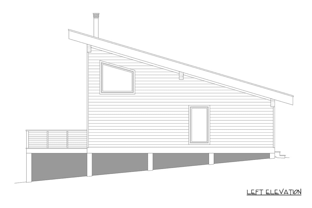 Plan 680583VR: Modern 2-Bedroom Home Plan with Art Loft and Spacious Deck - Image #19 - Modern, Mountain