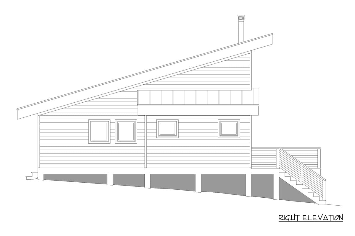 Plan 680583VR: Modern 2-Bedroom Home Plan with Art Loft and Spacious Deck - Image #21 - Modern, Mountain