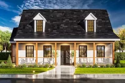 Country Craftsman Plan with Split Bedroom Design