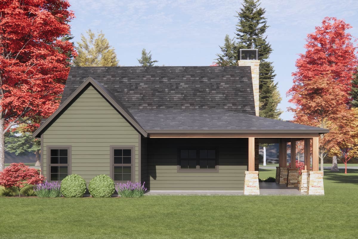 Plan 818165JSS: 2-Bed Country Craftsman House Plan with Wrap Around Porch - Image #8 - Country, Craftsman