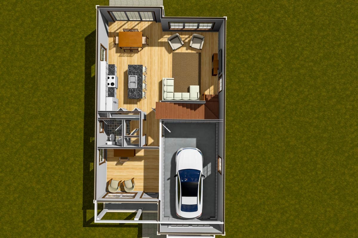 Plan 52447WM: Traditional 3-Bedroom Home with Upstairs Master Suite - Image #9 - Traditional