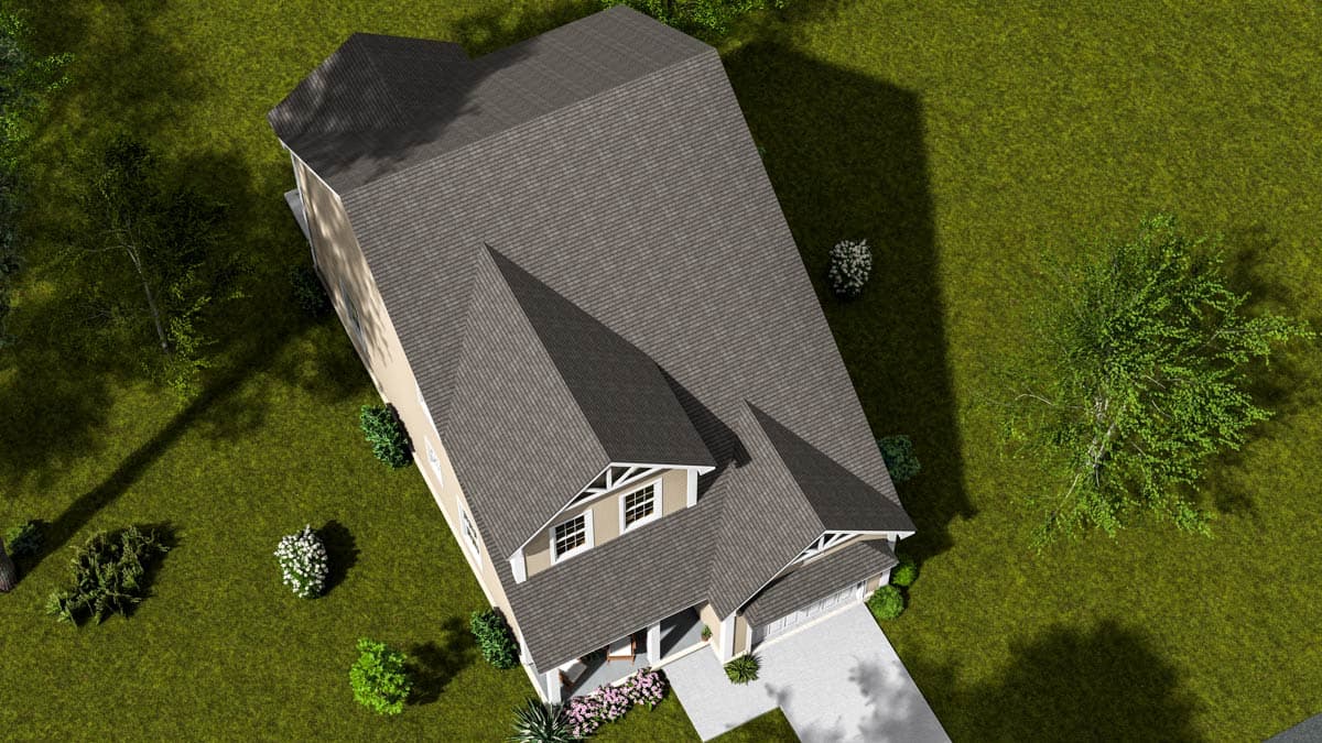 Plan 52447WM: Traditional 3-Bedroom Home with Upstairs Master Suite - Image #8 - Traditional