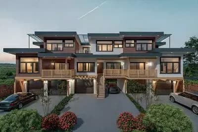 Modern Multi-Family House Plan with Drive-Under Garage