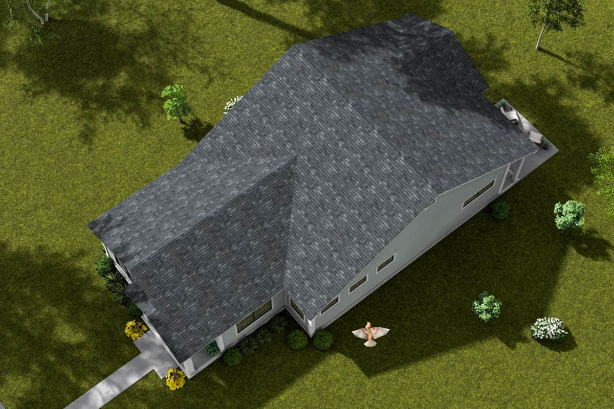 Plan 52452WM: Cottage Plan with Split Bedrooms and Pantry - Image #7 - Cottage, Country