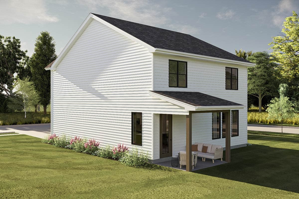 Plan 623533DJ: Modern Farmhouse House Plan with Upstairs Loft and Safe Room** - Image #6 - Farmhouse, Traditional