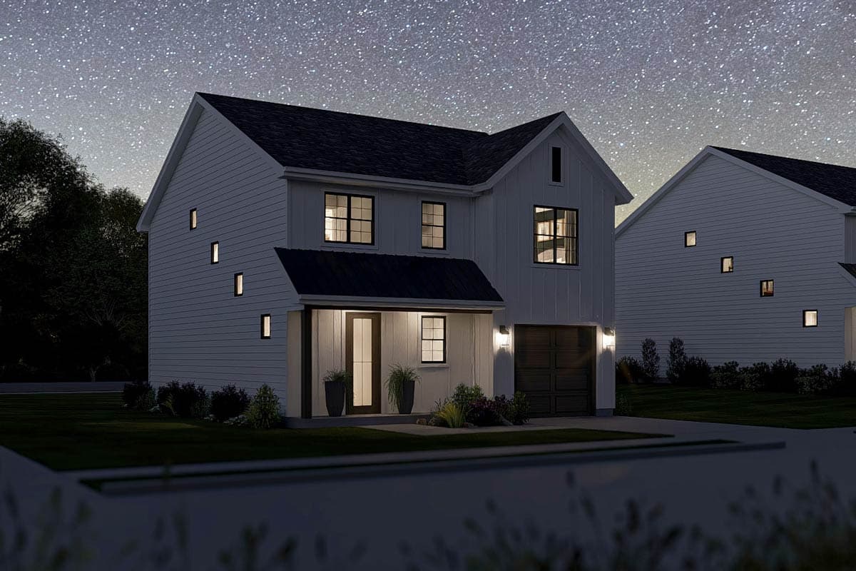 Plan 623533DJ: Modern Farmhouse House Plan with Upstairs Loft and Safe Room** - Image #7 - Farmhouse, Traditional