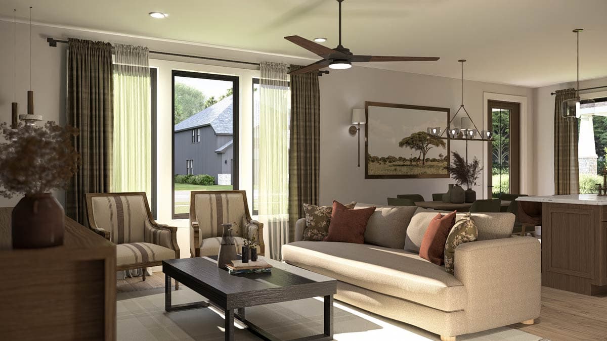 Plan 623533DJ: Modern Farmhouse House Plan with Upstairs Loft and Safe Room** - Image #11 - Farmhouse, Traditional