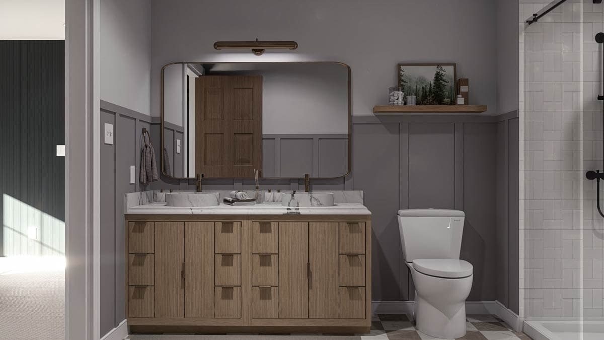 Plan 623533DJ: Modern Farmhouse House Plan with Upstairs Loft and Safe Room** - Image #15 - Farmhouse, Traditional