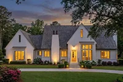 Two-Story Modern Cottage House Plan with Upstairs Loft