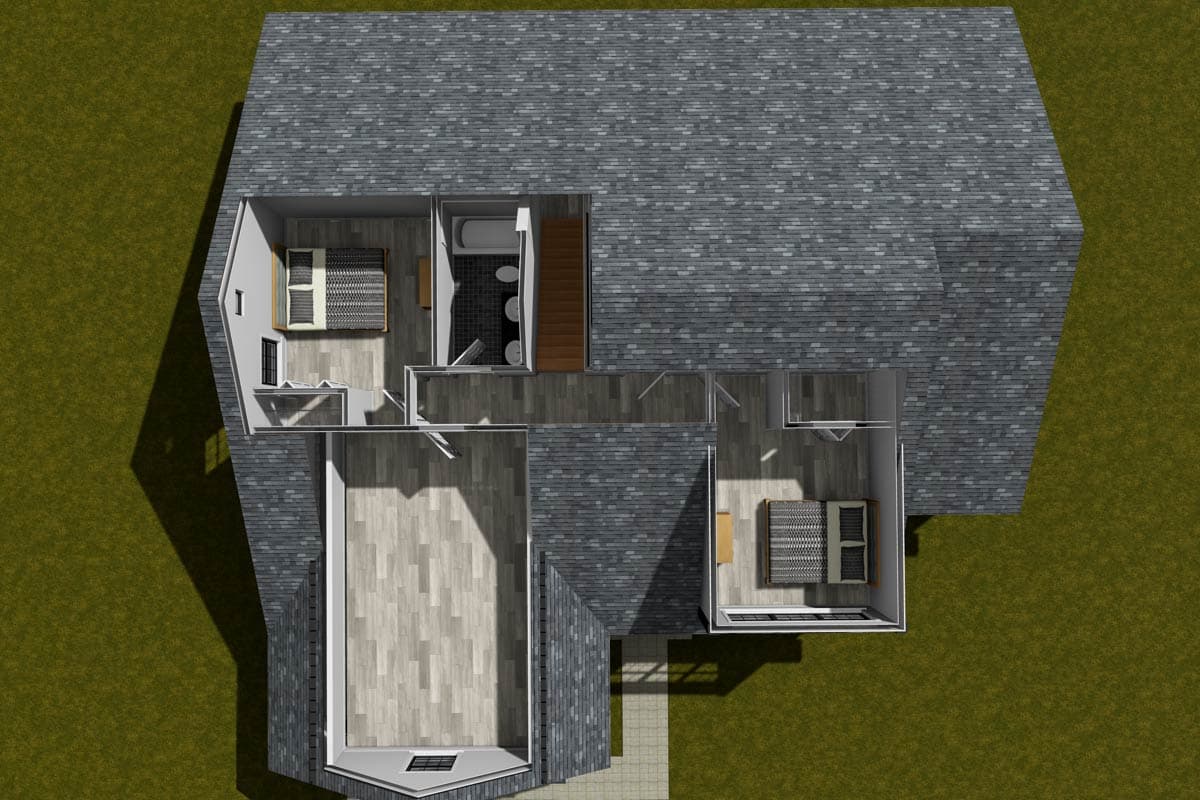 Plan 52454WM: 3-Bed Traditional House Plan with Optionally Finished Bonus Room - Image #9 - Traditional