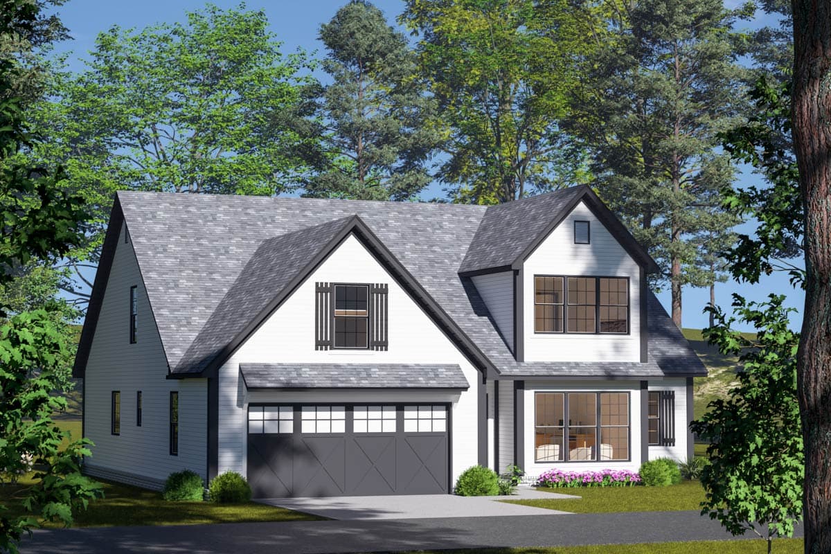 Plan 52454WM: 3-Bed Traditional House Plan with Optionally Finished Bonus Room - Image #6 - Traditional