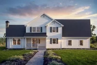 Two-Story Traditional House Plan with Vaulted Ceilings