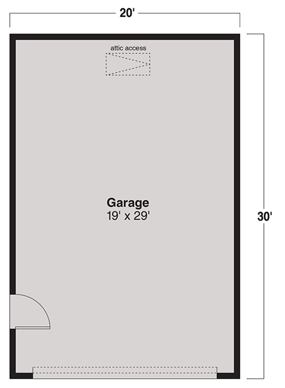 Plan 720134DA: Spacious Detached Garage Plan with Attic Access - Floor Plan - Main Level - Country