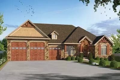 Spacious Two-Bedroom House Plan with RV Garage