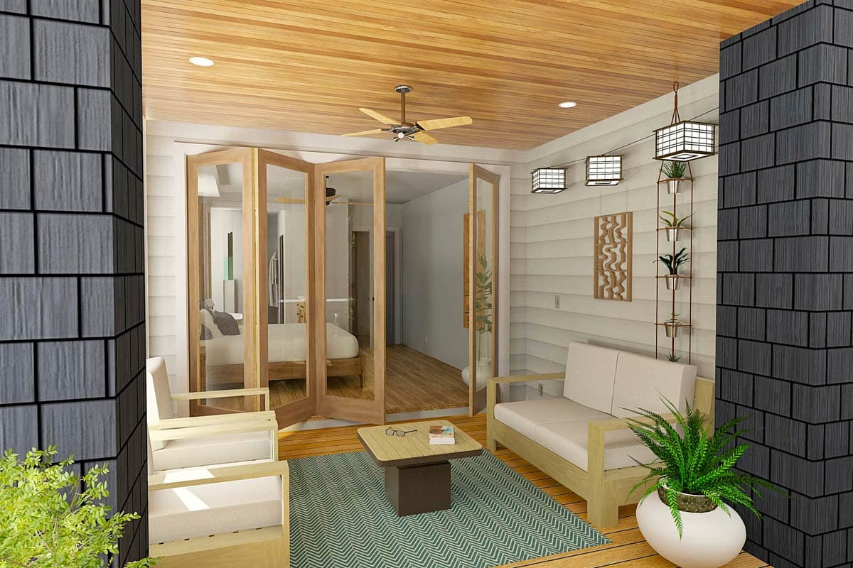 Plan 765059TWN: Flexible Modern Coastal House Plan with Stacked Porches and Elevator - Image #7 - Coastal, Coastal Contemporary, Modern, New American