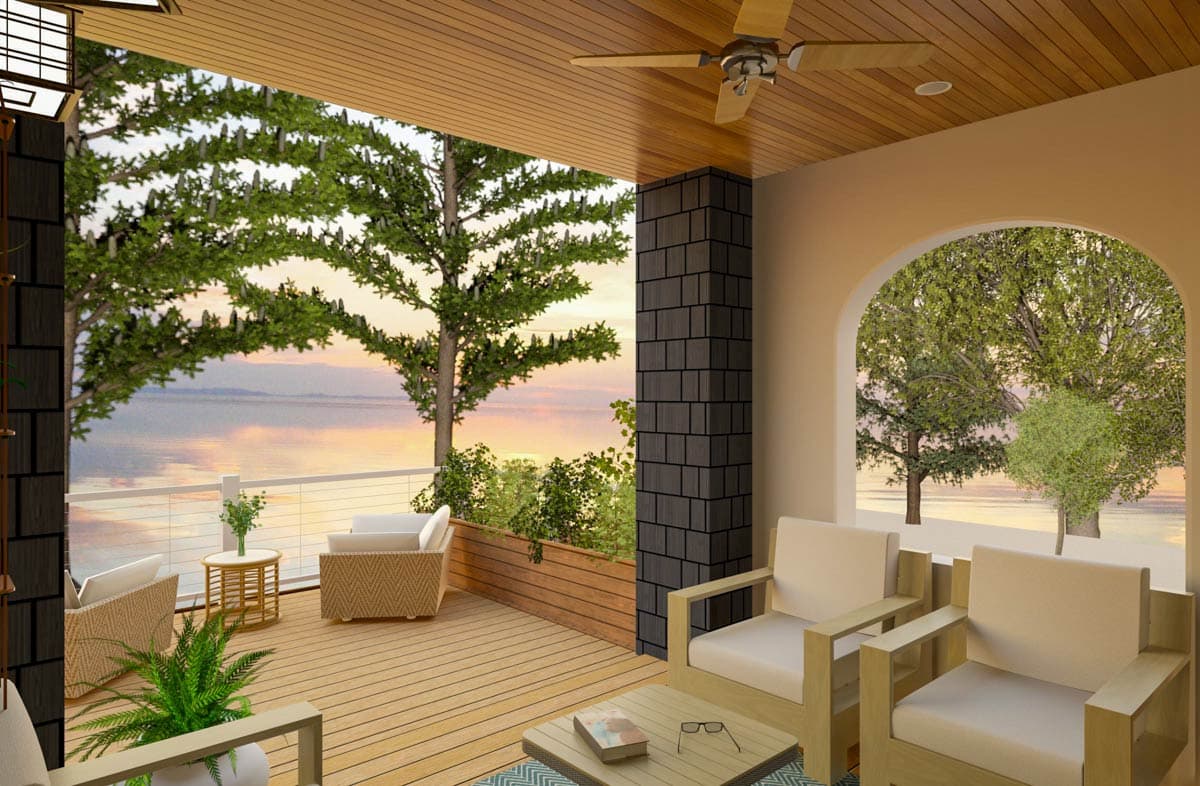 Plan 765059TWN: Flexible Modern Coastal House Plan with Stacked Porches and Elevator - Image #8 - Coastal, Coastal Contemporary, Modern, New American