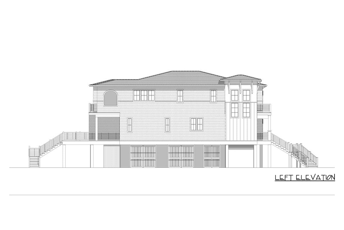 Plan 765059TWN: Flexible Modern Coastal House Plan with Stacked Porches and Elevator - Image #9 - Coastal, Coastal Contemporary, Modern, New American