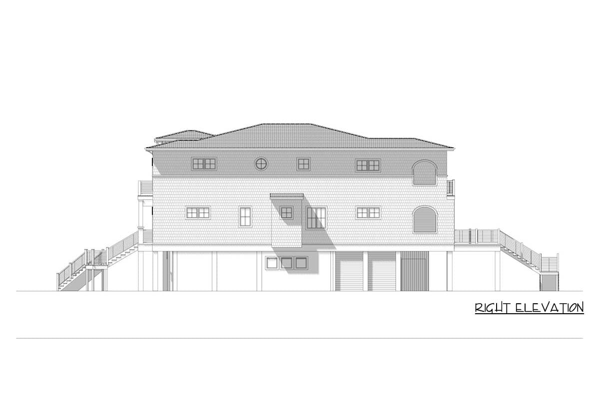 Plan 765059TWN: Flexible Modern Coastal House Plan with Stacked Porches and Elevator - Image #10 - Coastal, Coastal Contemporary, Modern, New American
