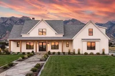 Modern Farmhouse House Plan with Expansive Porches