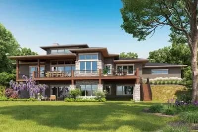Expansive Mountain House Plan with Home Theater