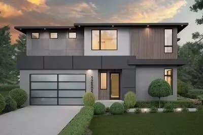 Modern Northwest House Plan with Split Bedrooms and Flex Room