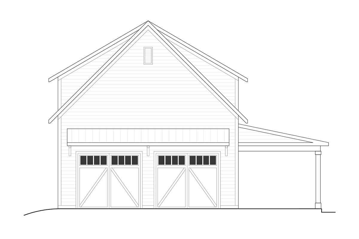 Plan 810044RBT: New American Style Garage with Apartment Above and Spacious Covered Patio or Carport - Image #5 - Country, Farmhouse, Modern Farmhouse, New American