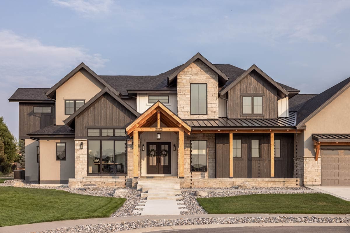 Plan 95291RW: Luxurious Transitional Modern Farmhouse House Plan with Guest Suite and Outdoor Covered Patio - Image #5 - Modern Farmhouse, New American, Transitional