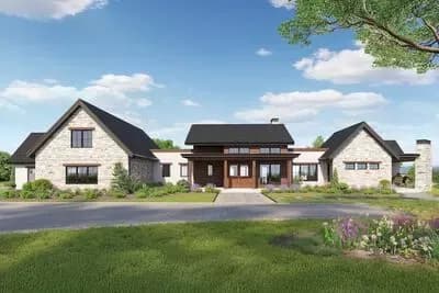 Expansive Hill Country House Plan with Outdoor Living