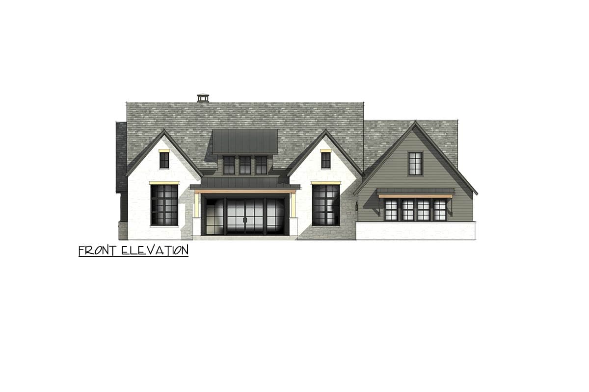 Plan 818169JSS: 5-Bed Transitional House Plan with Walkout Lower Level - Image #4 - Transitional