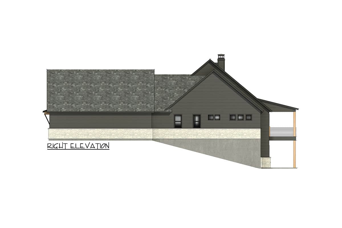 Plan 818169JSS: 5-Bed Transitional House Plan with Walkout Lower Level - Image #5 - Transitional