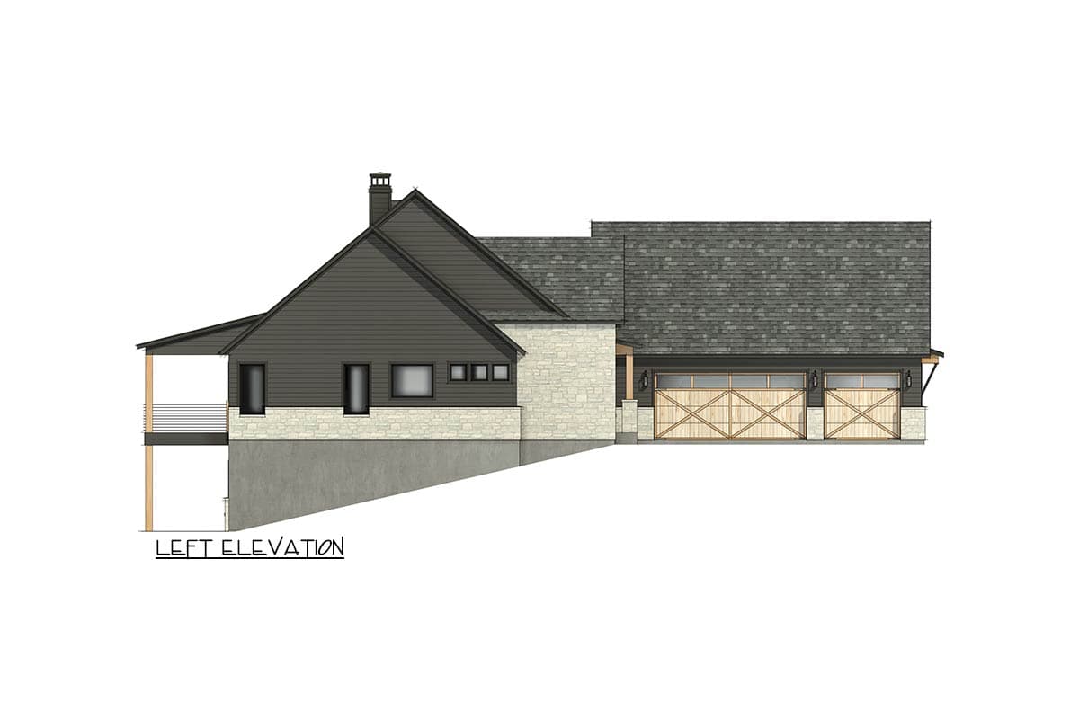 Plan 818169JSS: 5-Bed Transitional House Plan with Walkout Lower Level - Image #7 - Transitional