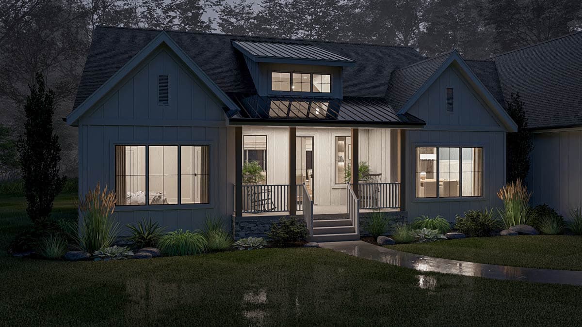 Plan 623537DJ: Transitional Farmhouse House Plan with Split Bedrooms - Image #8 - Farmhouse, Transitional