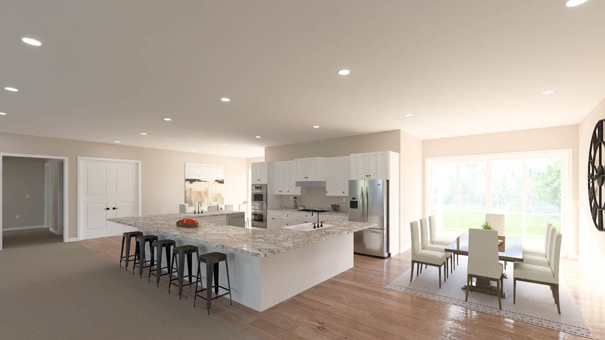 Plan 61649UT: Expansive Two-Bedroom Luxury Traditional Home with RV Garage and Workshop - Image #11 - Traditional