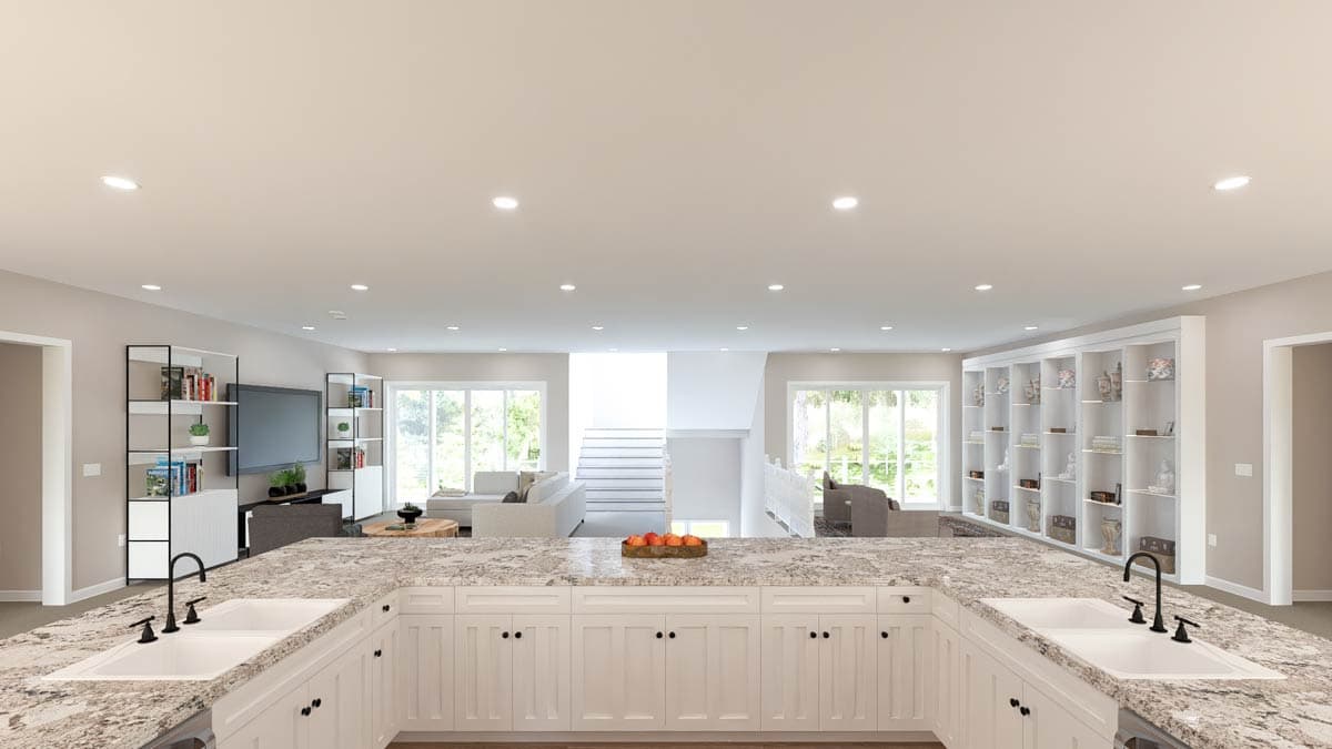 Plan 61649UT: Expansive Two-Bedroom Luxury Traditional Home with RV Garage and Workshop - Image #13 - Traditional