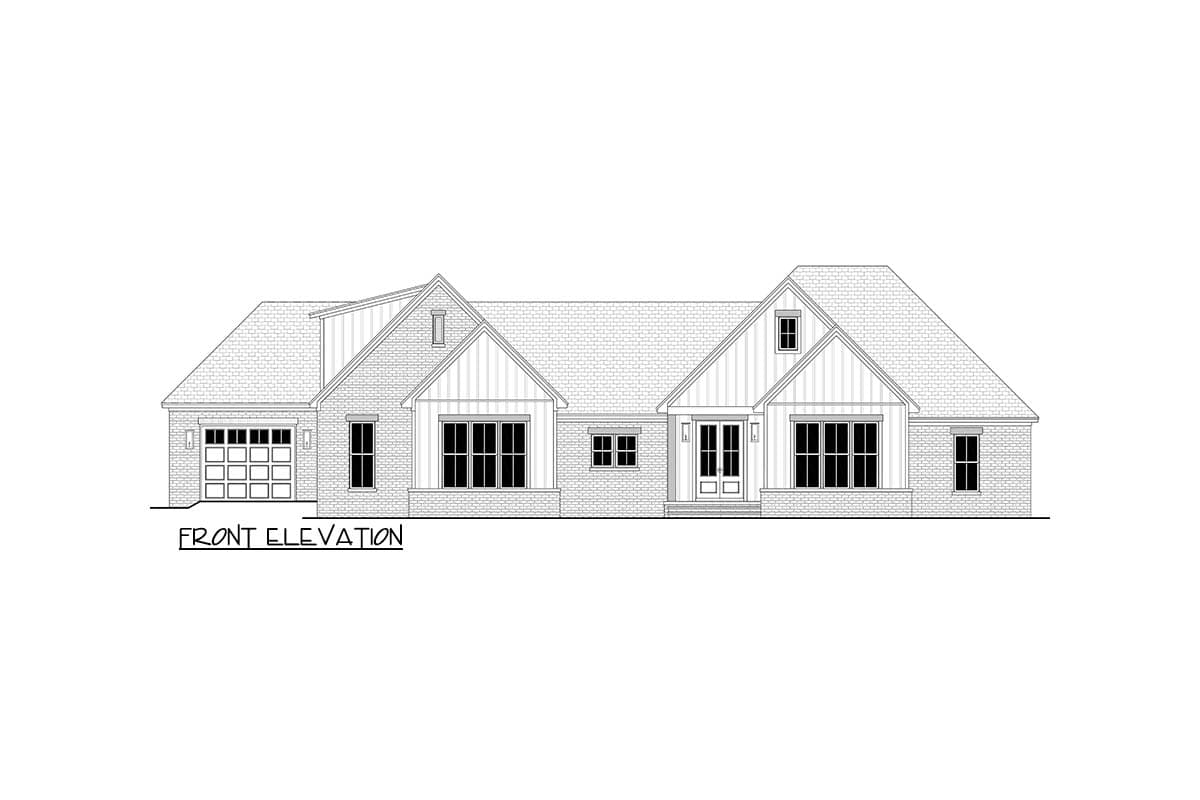 Plan 52009HZ: Modern Farmhouse Ranch with Split Bedrooms and Bonus Room - Image #5 - Country, Modern Farmhouse, Ranch, Traditional