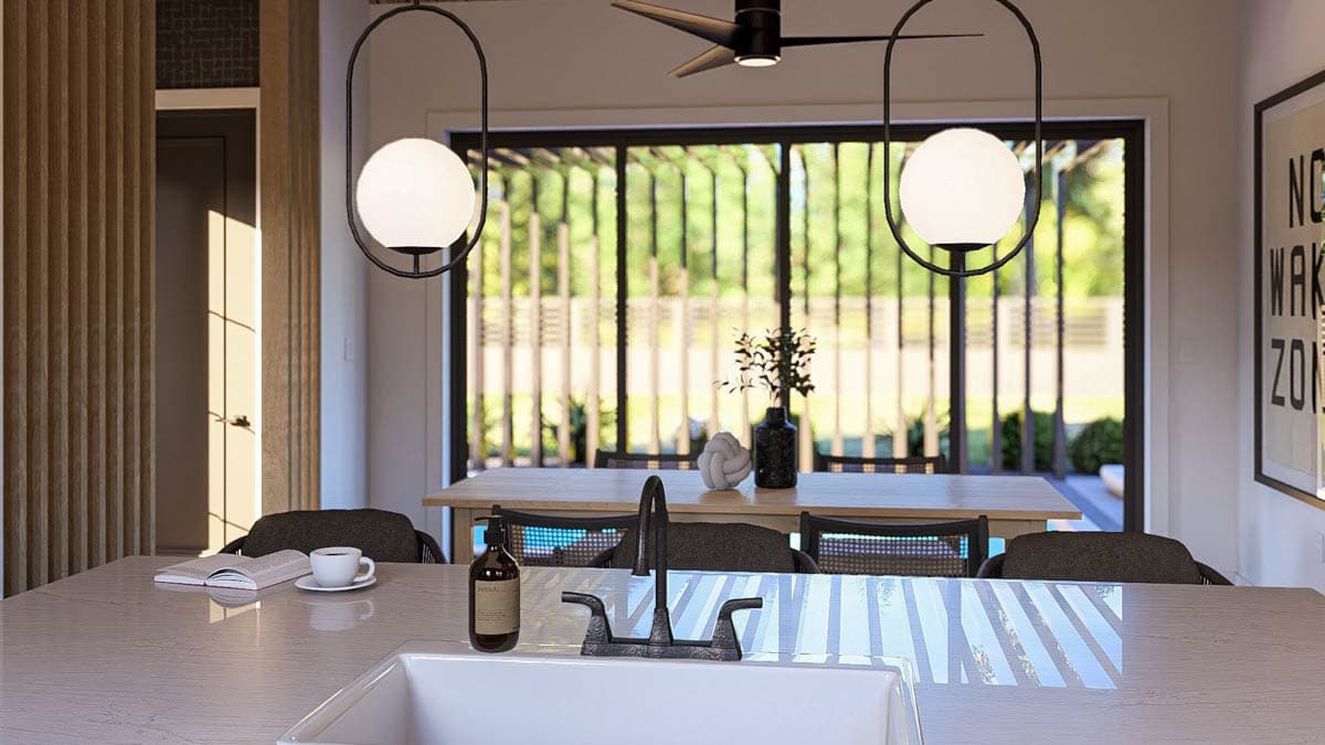Plan 623540DJ: Contemporary 1-Bedroom Pool House with Expansive Porch Space