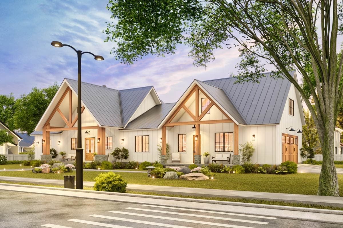 Plan 12339JL: Expansive Ranch Plan with Outdoor Fireplace and Bonus Room - Image #17 - Craftsman, Modern Farmhouse, Ranch