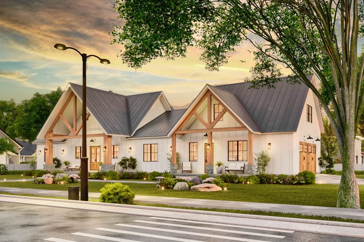 Plan 12339JL: Expansive Ranch Plan with Outdoor Fireplace and Bonus Room - Image #18 - Craftsman, Modern Farmhouse, Ranch