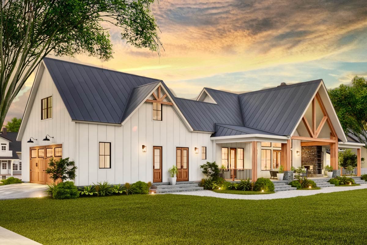 Plan 12339JL: Expansive Ranch Plan with Outdoor Fireplace and Bonus Room - Image #24 - Craftsman, Modern Farmhouse, Ranch