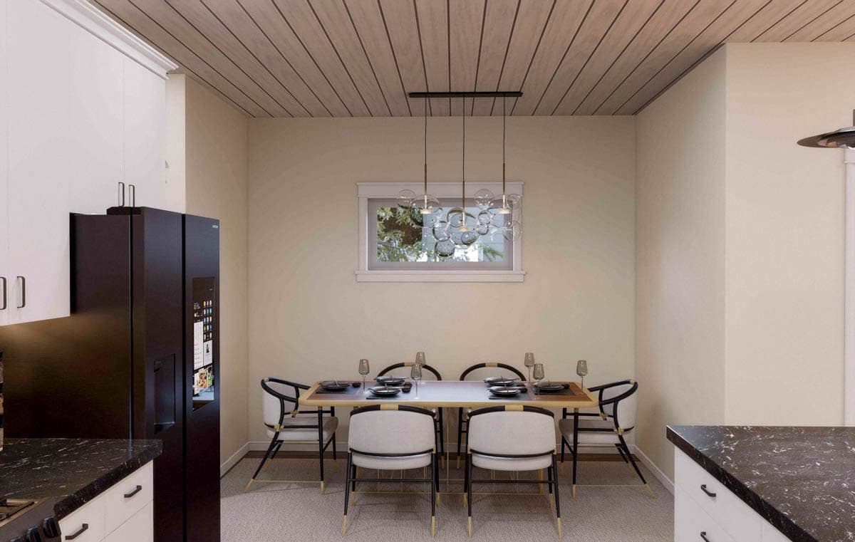 Plan 680585VR: Narrow Modern Three-Story House Plan with Rooftop Deck - Image #6 - Modern, Traditional