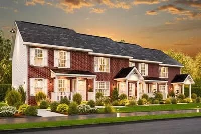 Traditional Quad-Plex House Plan with Four 2 Bedroom Units