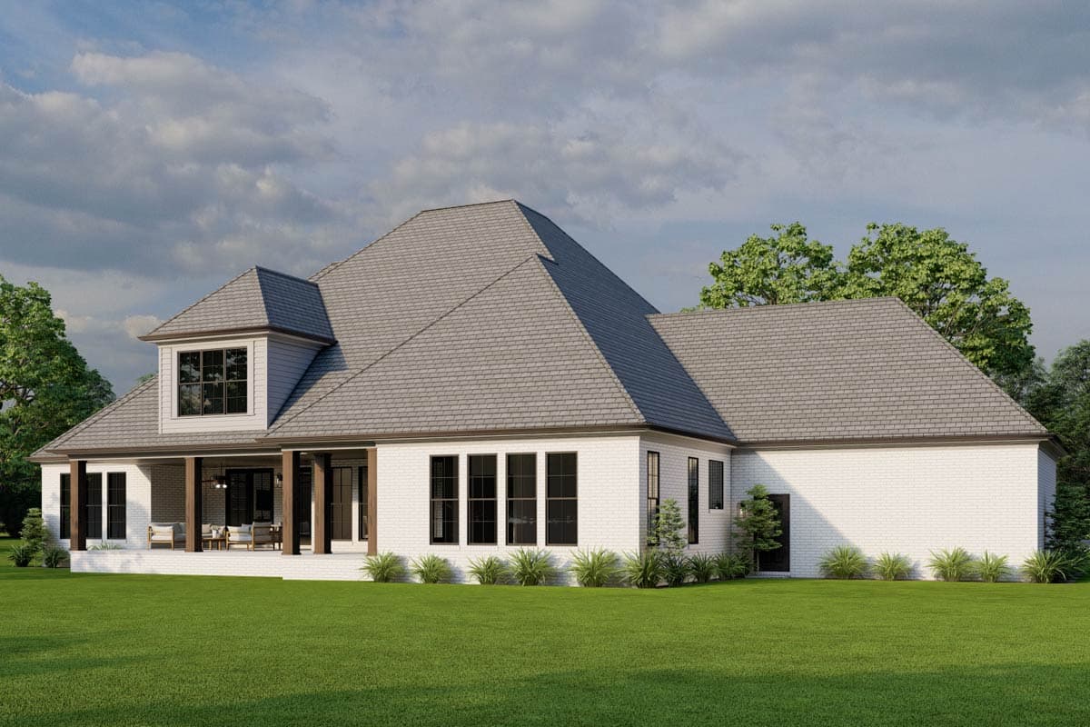Plan 70928MK: 3-Bed European-Style House Plan with Bonus Room and Grilling Porch - Image #7 - European, Traditional