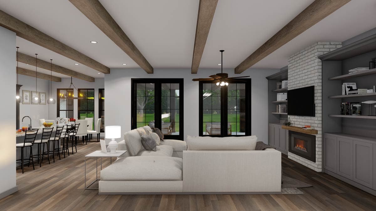 Plan 70928MK: 3-Bed European-Style House Plan with Bonus Room and Grilling Porch - Image #12 - European, Traditional